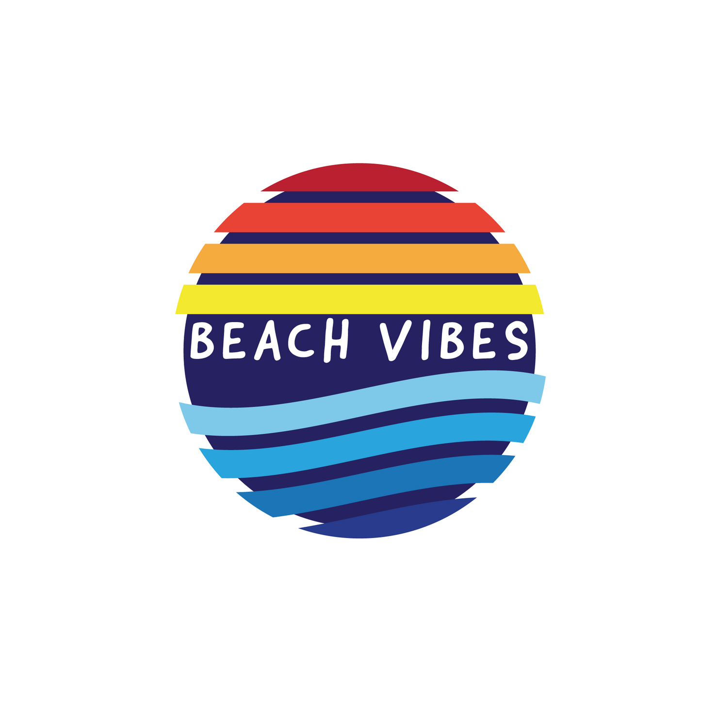 Beach Vibes Sticker, 3.5 Inch